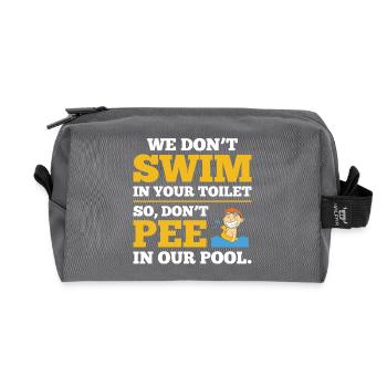 Lifeguard Shirt- Dont Pee - Recycelte Kulturtasche - Anthrazit - Vorne
