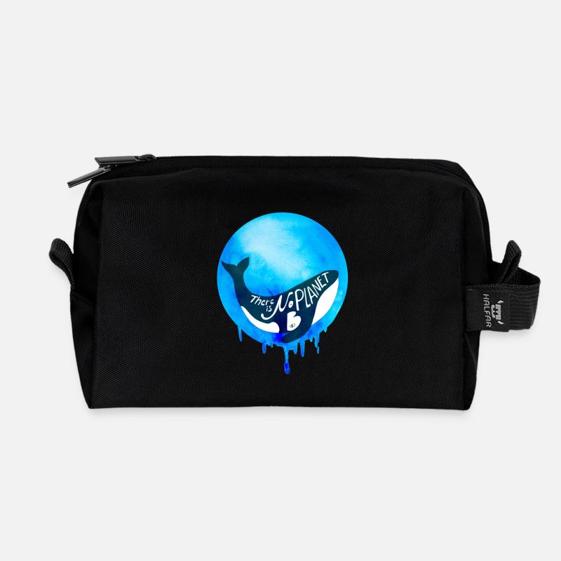 Orca Wal Naturschutz Tierliebe Geschenk - Recycelte Kulturtasche - Schwarz