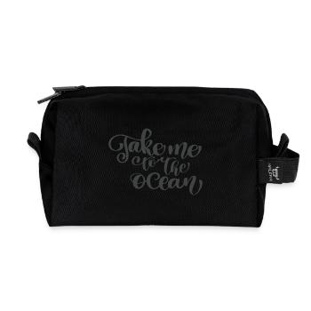 Take me to the Ocean - Recycled Toiletry Zip Bag - black - Front