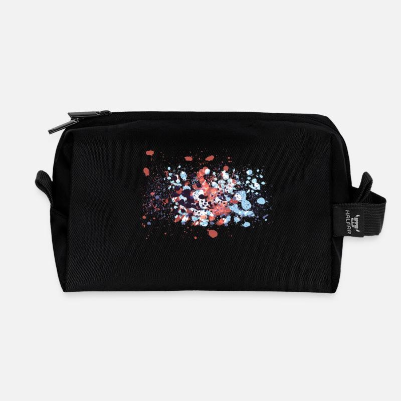 Farbspritzen Graffiti - Recycelte Kulturtasche - Schwarz