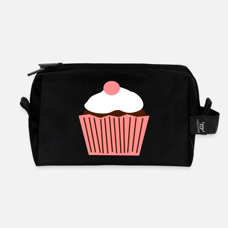 Cupcake - Recycelte Kulturtasche - Schwarz