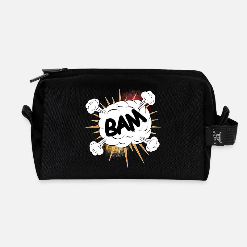 Bam Comic Kampf Wolke für eigene Texte & Motive - Recycelte Kulturtasche - Schwarz