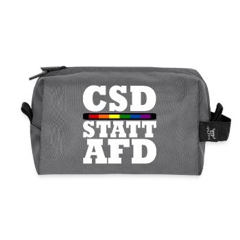 Csd statt afd - Recycelte Kulturtasche - Anthrazit - Vorne