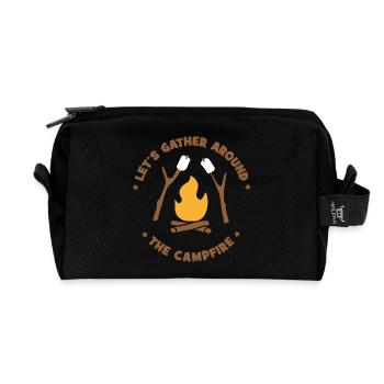 Feu de camp - Trousse de toilette en tissu recyclé - noir - Devant