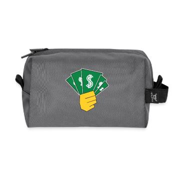 Money - Recycled Toiletry Zip Bag - anthracite - Front