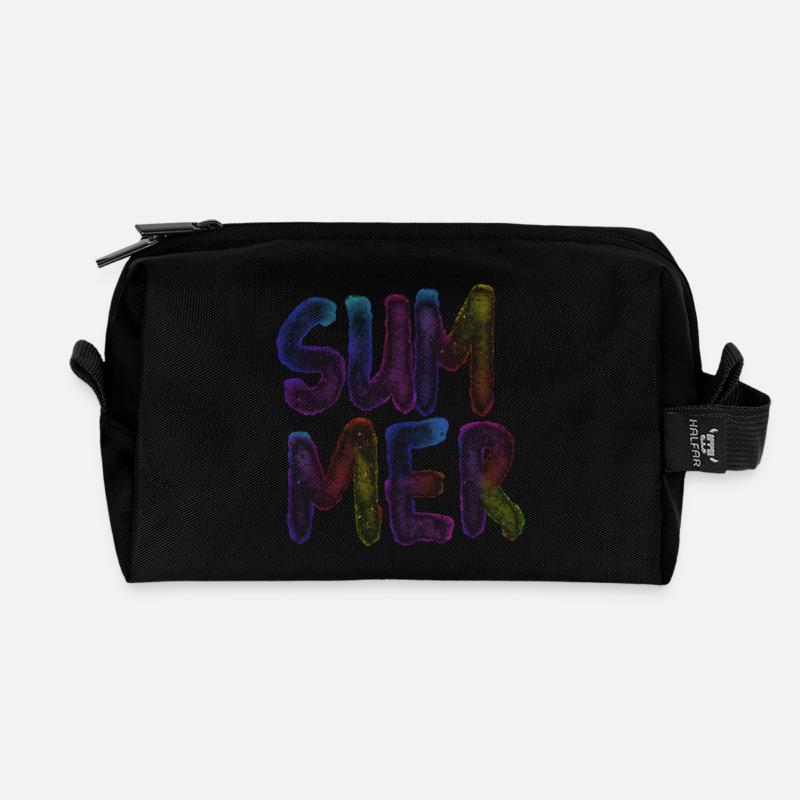 Summer - Recycelte Kulturtasche - Schwarz