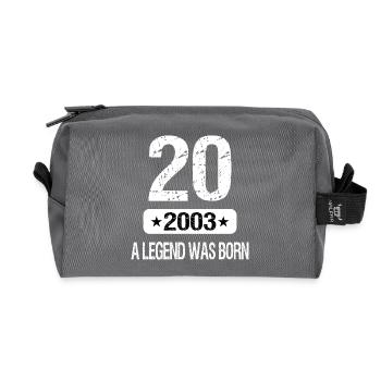 20th Birthday 2003 A LEGEND WAS BORN - Recycelte Kulturtasche - Anthrazit - Vorne