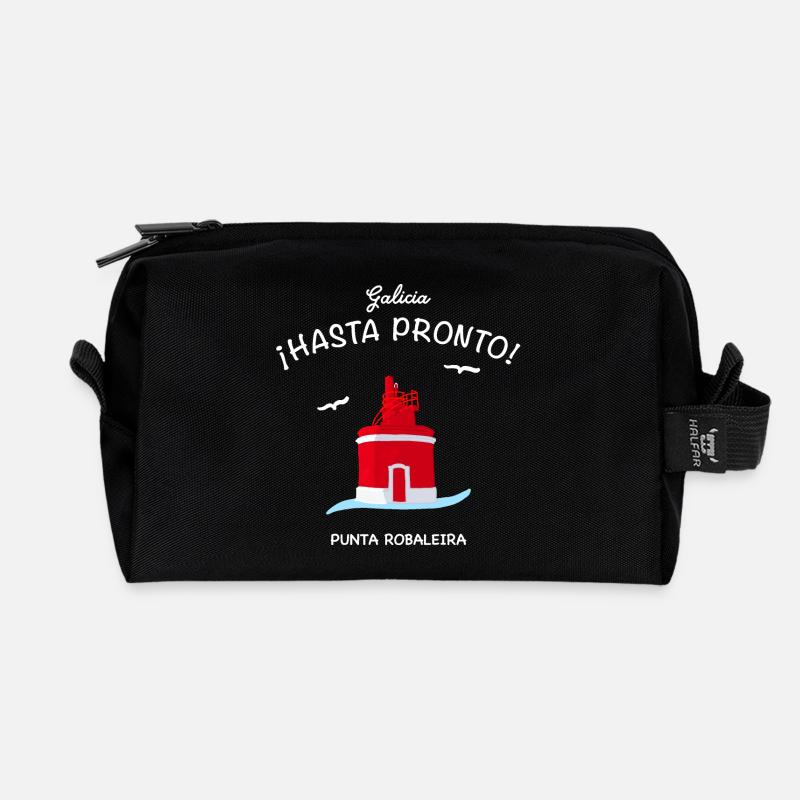 Galicien, Leuchtturm Punta Robaleira, Spanien - Recycelte Kulturtasche - Schwarz