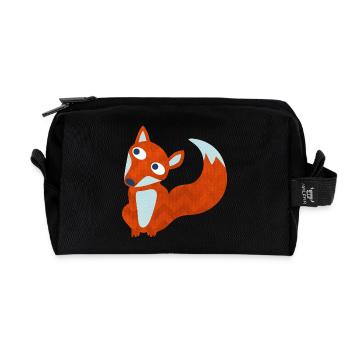 Fuchs Wald Tier Comic schlau cool Kinderzimmer - Recycelte Kulturtasche - Schwarz - Vorne