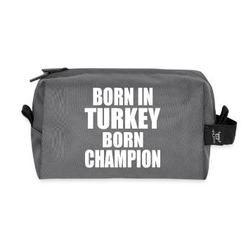 born in turkey born champion - Turquie - Trousse de toilette en tissu recyclé - anthracite - Devant