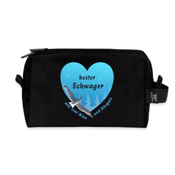 meilleur beau-frère - Trousse de toilette en tissu recyclé - noir - Devant