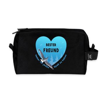 Meilleur ami - Trousse de toilette en tissu recyclé - noir - Devant