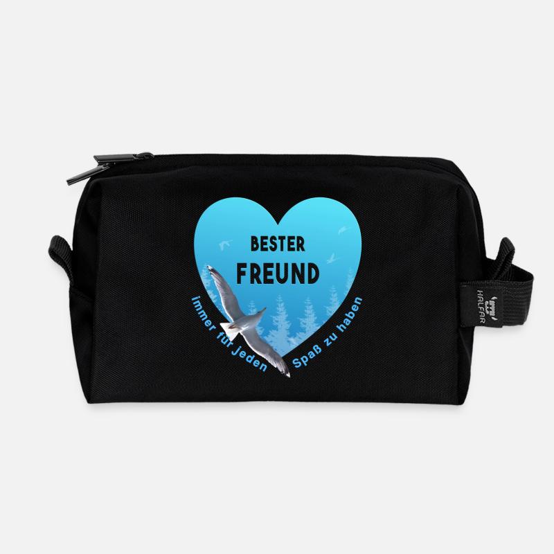 bester Freund - Recycelte Kulturtasche - Schwarz