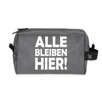 Alle bleiben hier - Recycelte Kulturtasche - Anthrazit - Vorne