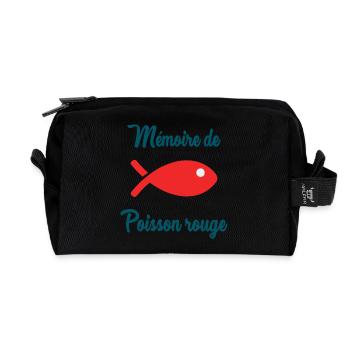 POISSON ROUGE. POISSON. MEMOIRE - Trousse de toilette en tissu recyclé - noir - Devant