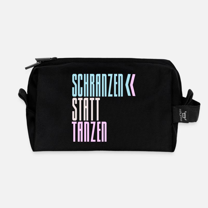 SCHRANZEN INSTEAD OF DANCING - Recycled Toiletry Zip Bag - black