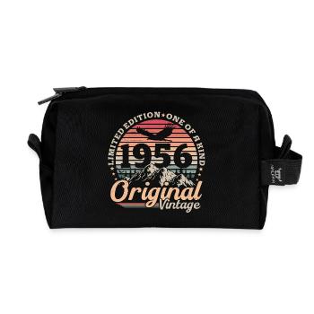 Original 1956 Vintage Rétro Cadeau d’anniversaire - Trousse de toilette en tissu recyclé - noir - Devant