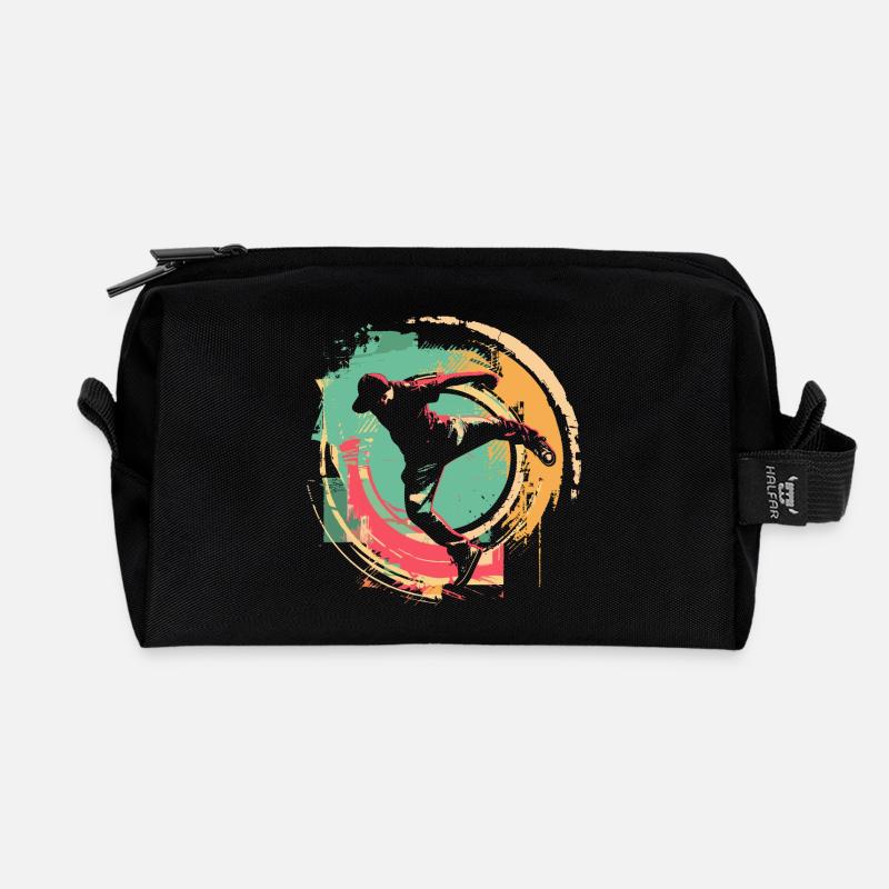 Oldschool B-Boy - Recycelte Kulturtasche - Schwarz