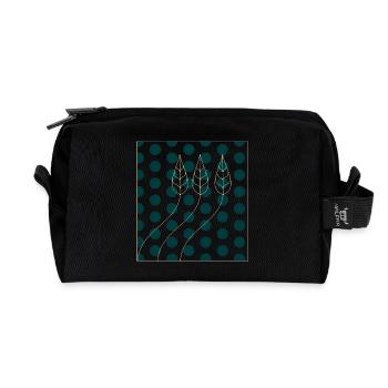 Pflanzenmuster Punkte - Recycelte Kulturtasche - Schwarz - Vorne
