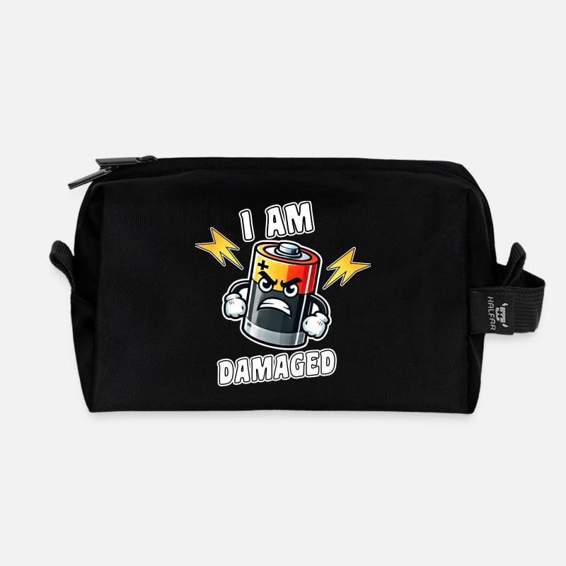 Emotional depth, self-awareness, acceptance - Recycled Toiletry Zip Bag - black
