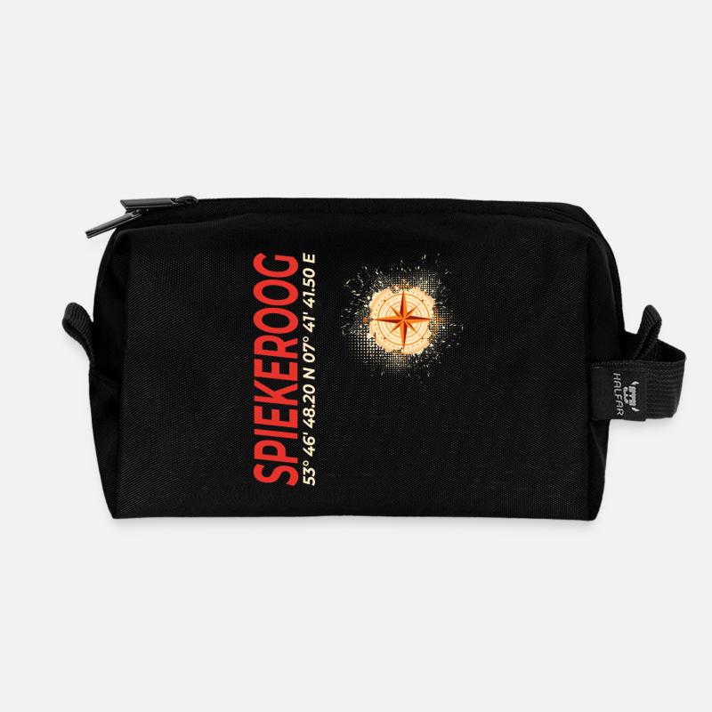 Spiekeroog - Recycelte Kulturtasche - Schwarz
