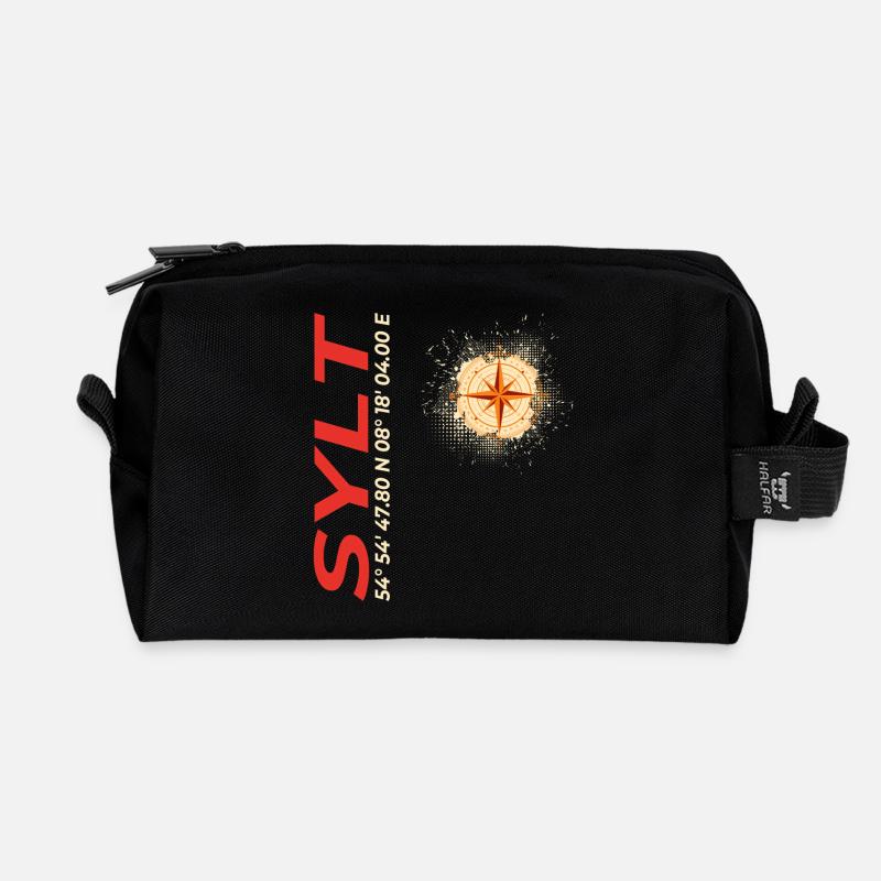 Sylt - Recycelte Kulturtasche - Schwarz
