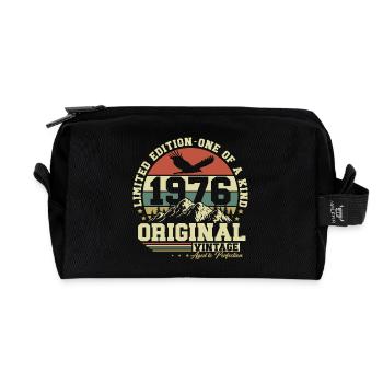 1976 Jahrgang Vintage Retro Geburtstag Geschenk - Recycelte Kulturtasche - Schwarz - Vorne