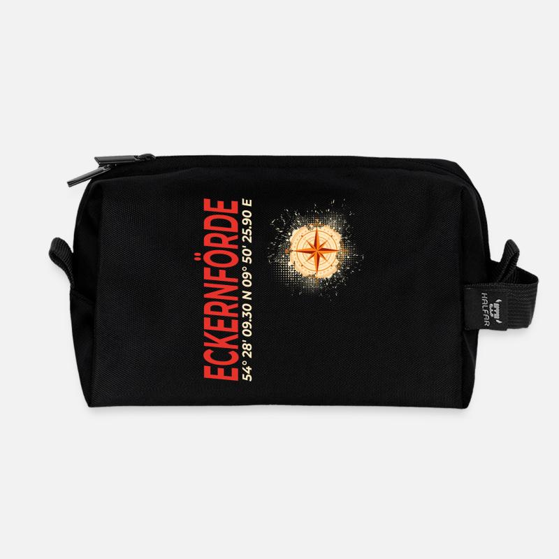 Eckernförde - Recycelte Kulturtasche - Schwarz