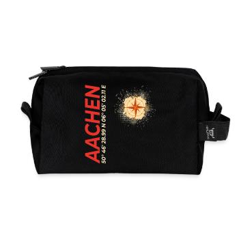 Aachen - Recycelte Kulturtasche - Schwarz - Vorne