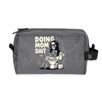 Faire des conneries de maman Drôle de fête des mères Faire des conneries de maman - Trousse de toilette en tissu recyclé - anthracite - Devant