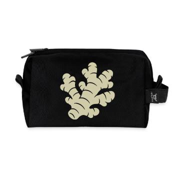 Ginger Design – Fresh & Healthy - Recycled Toiletry Zip Bag - black - Front