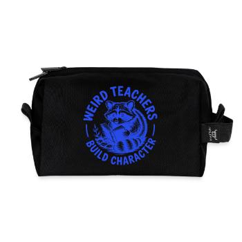 Kind Teachers Build Character Appreciation Raccoon - Recycelte Kulturtasche - Schwarz - Vorne