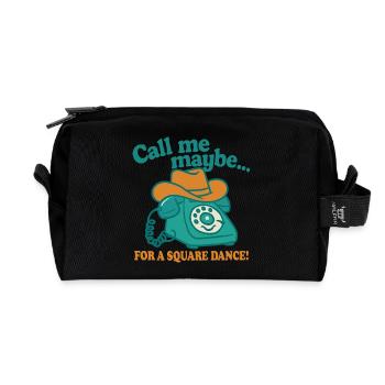 Call me for a Square Dance - Recycelte Kulturtasche - Schwarz - Vorne