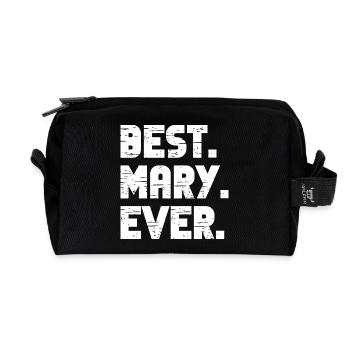 Best Mary Ever Geschenk Spruch - Recycelte Kulturtasche - Schwarz - Vorne