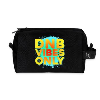Drum n Bass Shirt Summer DNB Colourful Vibes - Recycled Toiletry Zip Bag - black - Front