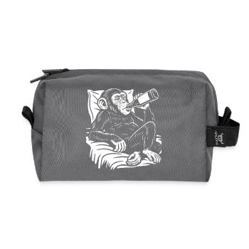Cheeky Chimp schlürft Bier - Recycelte Kulturtasche - Anthrazit - Vorne