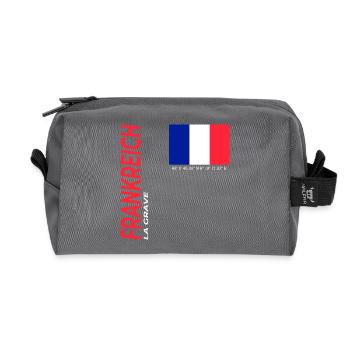 La Grave - Recycled Toiletry Zip Bag - anthracite - Front