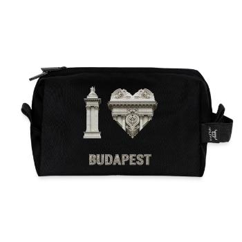 I Love Budapest – Klassische Architektur - Recycelte Kulturtasche - Schwarz - Vorne