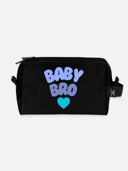 Petit frère amoureux - Trousse de toilette en tissu recyclé - noir