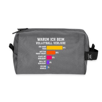 Warum ich beim Volleyball verliere Volleyball - Recycelte Kulturtasche - Anthrazit - Vorne