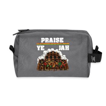 Praise Jah Rasta - Recycled Toiletry Zip Bag - anthracite - Front