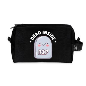 Niedliches RIP Grabstein-Design - Recycelte Kulturtasche - Schwarz - Vorne