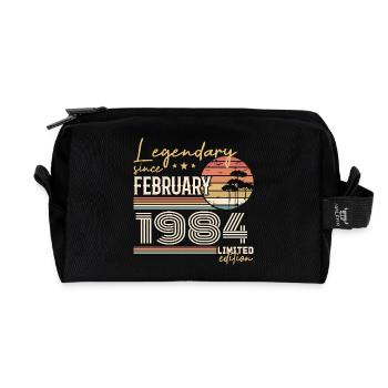 Februar 1984 Jubiläum 1984 Legends Februar - Recycelte Kulturtasche - Schwarz - Vorne