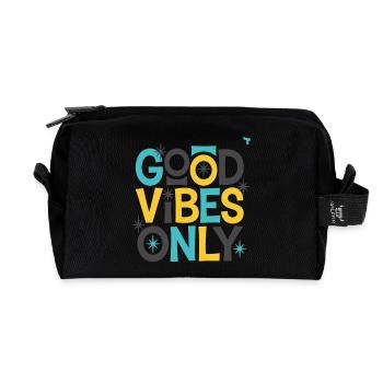 Bonnes Vibrations Uniquement ! - Trousse de toilette en tissu recyclé - noir - Devant