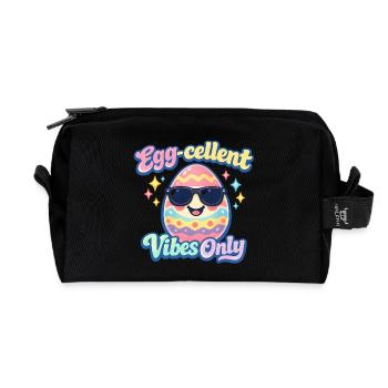 There You Chick Easter Easter Eggs Kids Chicken Chick - Recycled Toiletry Zip Bag - black - Front