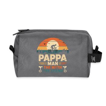 Pappa cycliste la fégende vélo vélo vélo - Recycled Toiletry Zip Bag - anthracite - Front