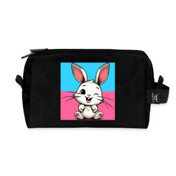 Kaninchen - Recycelte Kulturtasche - Schwarz - Vorne
