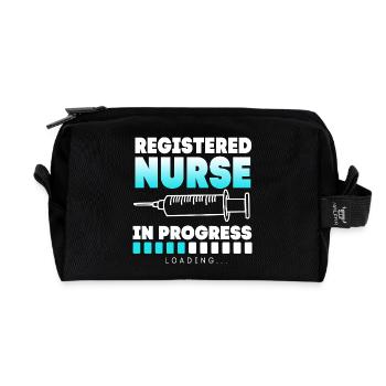 Nurse Hospital Nursing Gift - Recycled Toiletry Zip Bag - black - Front