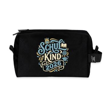 Schulkind 2026  - Recycelte Kulturtasche - Schwarz - Vorne