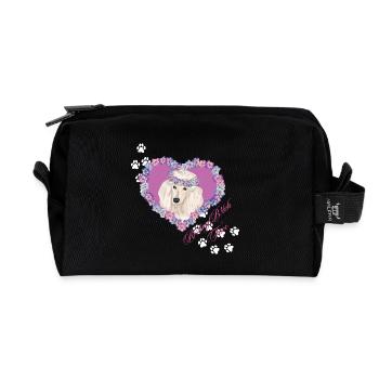 Resting B!tch Face Pudel - Recycelte Kulturtasche - Schwarz - Vorne